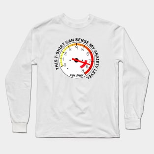 Anxiety Meter T-shirt: Redline Edition Long Sleeve T-Shirt